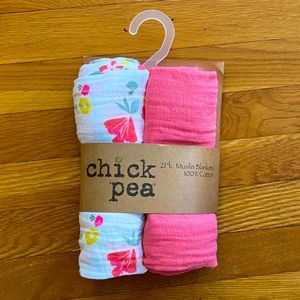 Chick Pea Muslin Swaddle Blankets- Set of 2